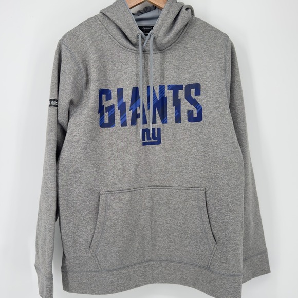 New York Giants Under Armour Hoodie Mens Medium Gray Pullover Cold Gear - Picture 1 of 6